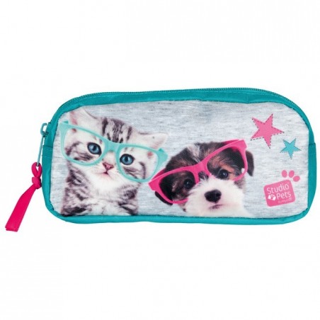 Saszetka Studio Pets - pies i kot w okularach - kotek i piesek