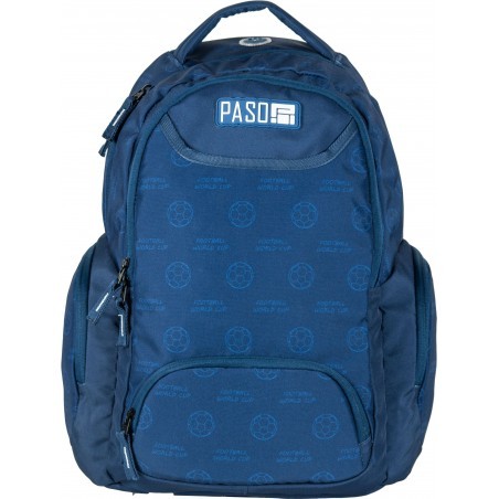 Plecak młodzieżowy Paso Unique Dark Blue niebieski football