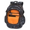 Plecak szkolny CoolPack CP FACTOR MISTY ORANGE czarny mgła pomarańczowe elementy organizer - 4 przegrody