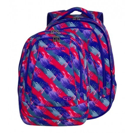 Plecak szkolny 2 w 1 fioletowo różowe pasy CoolPack CP COMBO VIBRANT LINES - A487