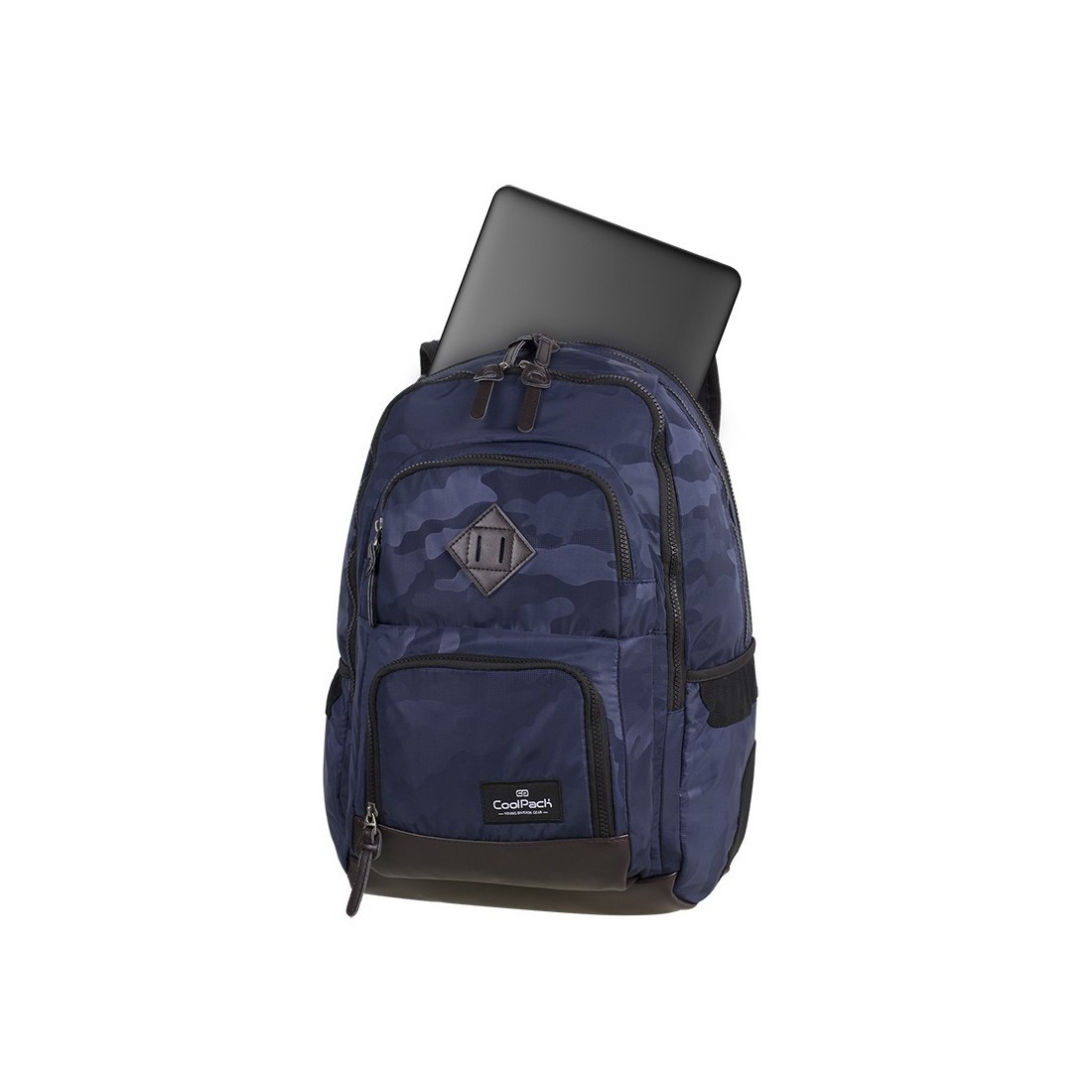 Plecak szkolny CoolPack na laptopa UNIT niebieskie moro - dla chłopaka - plecak-tornister.pl