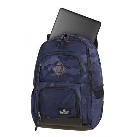Plecak szkolny CoolPack CP UNIT CAMO NAVY niebieskie moro kieszeń na laptop - A564