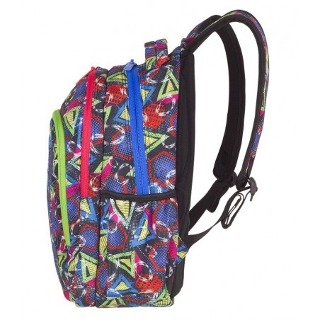 Plecak szkolny do klas 1-3 CoolPack CP PRIME GEOMETRIC SHAPES kolorowe figury dla dziewczynki - A202 + GRATIS COOLER BAG