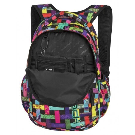 Plecak szkolny (do klas 1-3) CoolPack CP PRIME RIBBON GRID kolorowe wstążki w kratkę organizer - A297 + GRATIS COOLER BAG