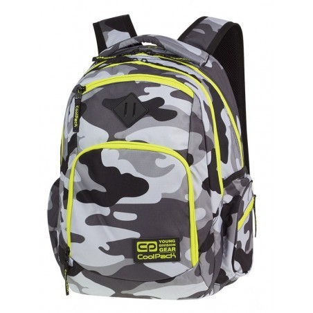 Plecak szkolny COOLPACK CP BREAK CAMO YELLOW NEON szare moro żółty neon - A365