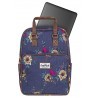 Plecak miejski CoolPack CP CUBIC BLUE DENIM FLOWERS niebieski jeans w kwiaty vintage kieszeń na laptop - A093