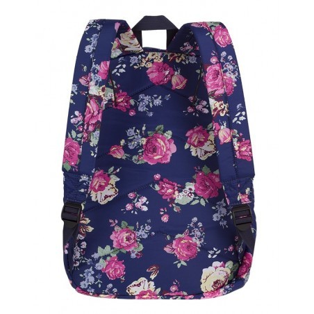 Plecak na wycieczki CoolPack CP FANNY MIDNIGHT GARDEN pikowany granatowy w róże - A104 + pompon GRATIS 