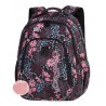 Plecak szkolny CoolPack CP STRIKE CORAL BLOSSOM koralowe pastelowe kwiaty dla dziewczyny - A270 + GRATIS POMPON