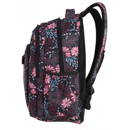 Plecak szkolny CoolPack CP STRIKE CORAL BLOSSOM koralowe pastelowe kwiaty - A270 + GRATIS POMPON