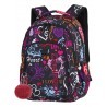 Plecak szkolny CoolPack CP STRIKE EMOTIONS serca napisy dla dziewczyny - A254 + GRATIS POMPON