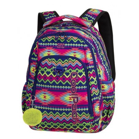 Plecak szkolny CoolPack CP STRIKE BOHO ELECTRA kolorowe zygzaki - 781+ GRATIS POMPON