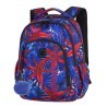 Plecak szkolny CoolPack CP STRIKE HAWAIAN BLUE hawajskie czerwone kwiaty dla nastolatki - A308