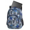 Plecak szkolny CoolPack CP BASIC PLUS BLUE HIBISCUS szary w niebieskie kwiaty i liście kieszeń na laptop - A142