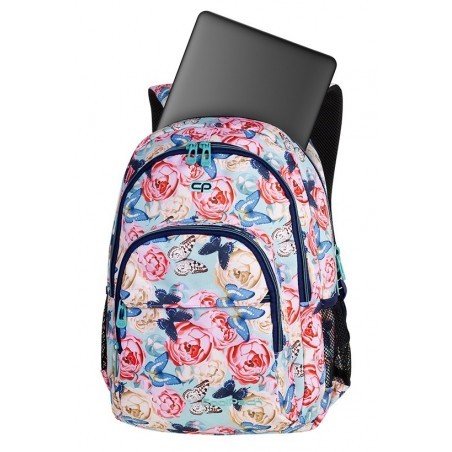 Plecak szkolny CoolPack CP BASIC PLUS BUTTERFLIES pastelowe róże i motyle kieszeń na laptop - A161
