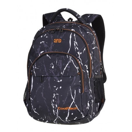 Plecak szkolny CoolPack CP BASIC PLUS BLACK MARBLE czarny marmur pomarańczowe elementy - A141