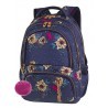 Plecak szkolny CoolPack CP SPINER BLUE DENIM FLOWERS jeans w kwiaty A055