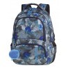 Plecak szkolny CoolPack CP SPINER BLUE HIBISCUS szary w niebieskie kwiaty A078