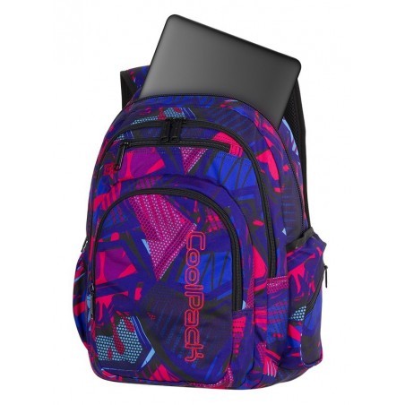 Plecak szkolny CoolPack CP FLASH CRAZY PINK ABSTRACT różowa abstrakcja kieszeń na laptop - A284