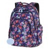 Plecak szkolny CoolPack CP FLASH TROPICAL BLUISH kwiecista łąka A221 dla nastolatki + POMPON GRATIS