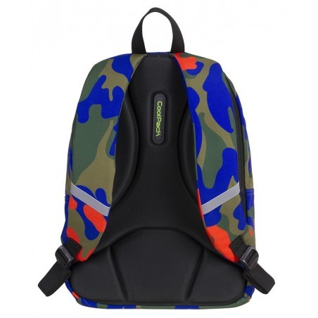 Plecak miejski CoolPack CP CROSS EVA CAMOUFLAGE TANGERINE anatomicznie profilowane plecy wielobarwne moro - A340