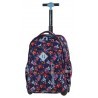 Plecak w kwiaty niebieski, czerwony, granatowy dla dziewczyny CoolPack CP JUNIOR TROPICAL BLUISH