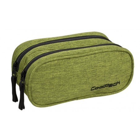 Saszetka podwójna CoolPack CLEVER SNOW LIME/SILVER limonkowy denim - A334