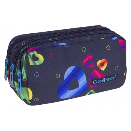 Saszetka potrójna CoolPack CP PRIMUS RAINBOW HEARTS tęczowe serca A062