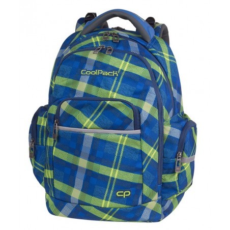 Plecak szkolny CoolPack CP BRICK SPRINGFIELD zielona krata niebieski - A535