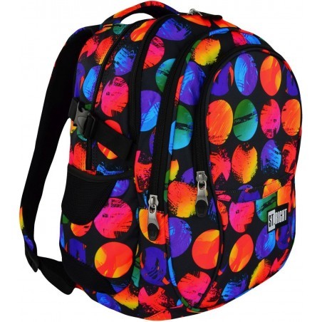 Plecak szkolny ST.RIGHT COLOURFUL DOTS kolorowe kule - BP01