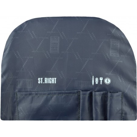 Plecak szkolny 23 ST.RIGHT WATERCOLOUR szare cienie trójkąty dla chłopaka