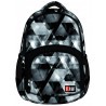 Plecak szkolny 23 ST.RIGHT WATERCOLOUR szare cienie trójkąty dla chłopaka