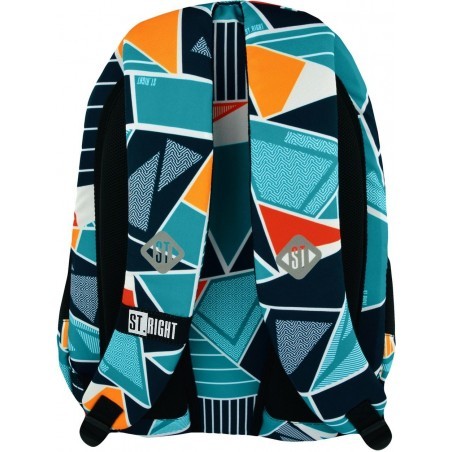 Plecak szkolny ST.RIGHT ICE BLUE kolorowe trójkąty abstrakcja młodzieżowy styl