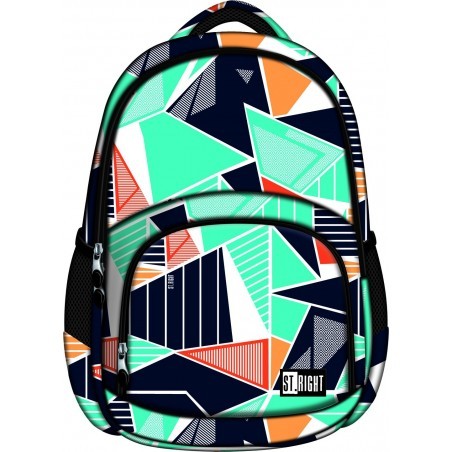 Plecak szkolny ST.RIGHT ICE BLUE kolorowe trójkąty abstrakcja młodzieżowy styl