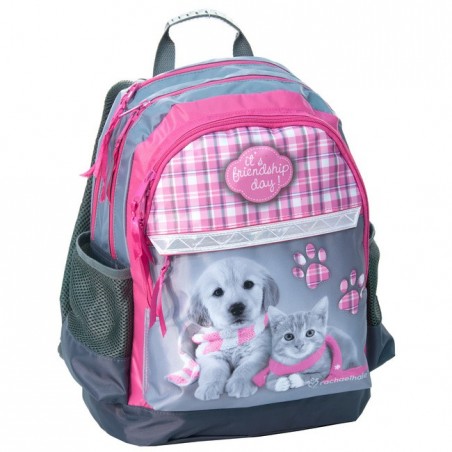 Plecak szkolny Rachael Hale z pieskiem i kotkiem w szaliku