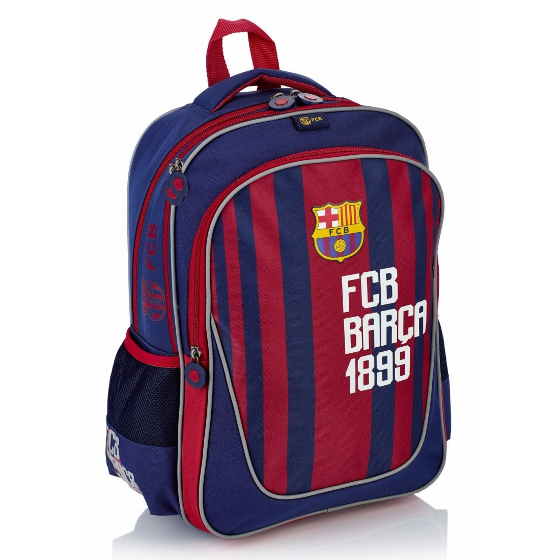 Plecak młodzieżowy FC Barcelona do pierwszej klasy Barca granatowe paski FC-171 - plecak-tornister.pl