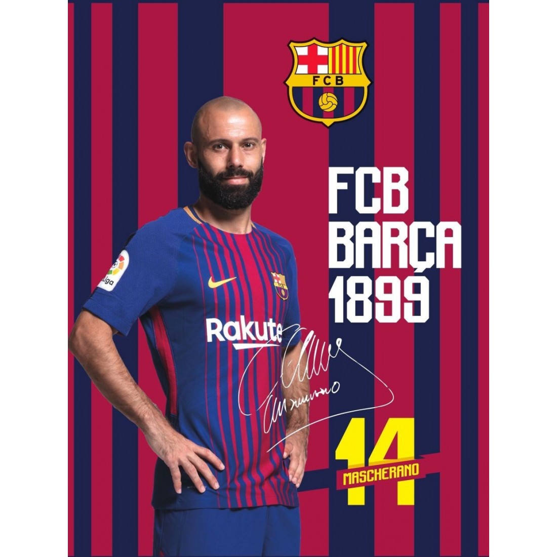 Zeszyt A5 32 kartkowy w kratkę FC Barcelona piłkarze MIX WZORÓW - plecak-tornister.pl