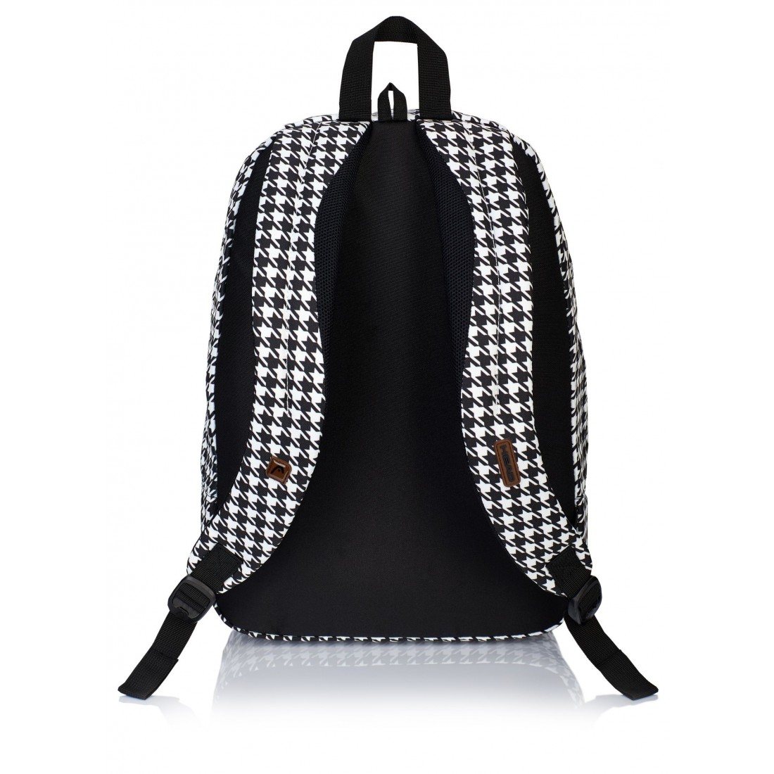 Plecak szkolny w pepitkę czarno-biały miejski styl HEAD HD-53 - plecak-tornister.pl