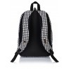 Plecak szkolny w pepitkę czarno-biały organizer miejski styl HEAD - HD-53 F