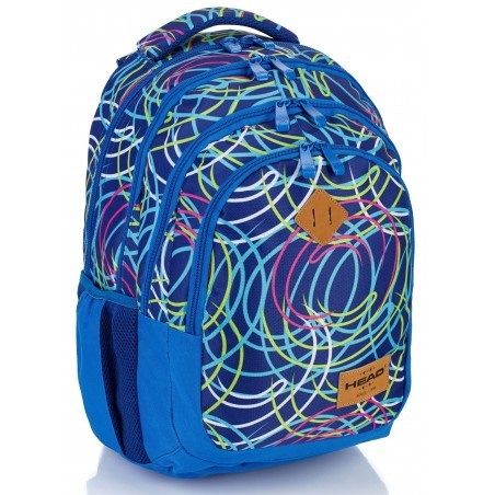 Plecak HEAD szkolny niebieski neonowy wzór HD-103 C