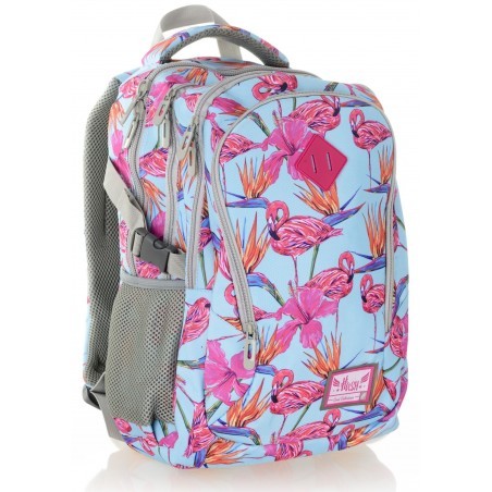Plecak szkolny HASH różowe flamingi - HS-03 J