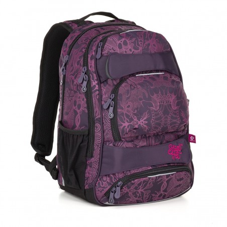 Plecak młodzieżowy Topgal fioletowy orient kieszeń na laptop YUMI 18034 G