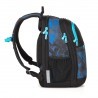 Plecak młodzieżowy Topgal czarny z niebieską abstrakcją kieszeń na laptop RUBI 18027 B