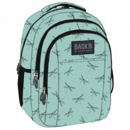 Plecak dla dziewczyny BackUP H 23 do szkoły miętowy owad