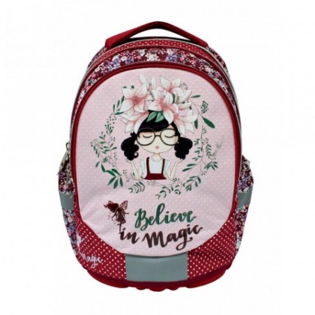 Plecak szkolny do klasy 1-3 różowy DZIEWCZYNKA BOHO - Believe in Magic
