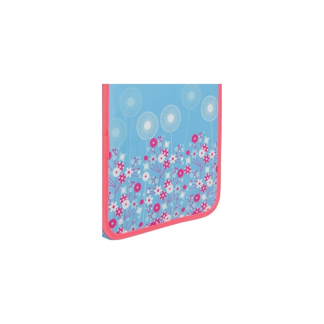 Piórnik BLOSSOM MILAN teczka z wyposażeniem 4 w 1 - różowo niebieska w kwiaty - plecak-tornister.pl