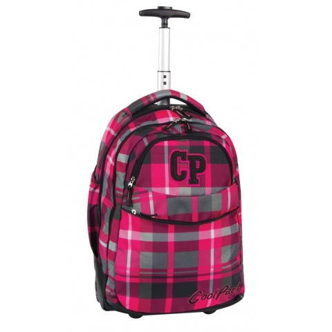 Plecak CoolPack na kółkach dla dziewczynki w kratę - CP 103