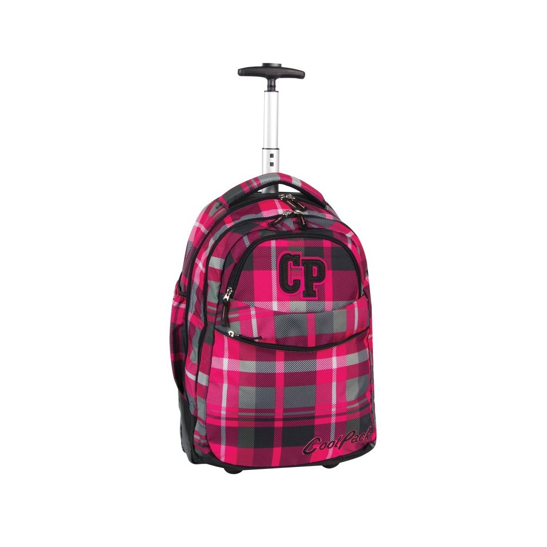 Plecak CoolPack na kółkach dla dziewczynki w kratę - RAPID RUBIN CP 103 - plecak-tornister.pl