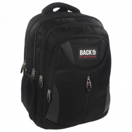 Gładki plecak szkolny czarny BackUP E 27