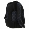 Czarny plecak szkolny w szare kropki + słuchawki - BackUP C 28