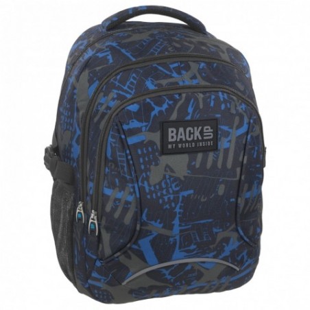 Czarno-niebieski plecak dla chłopaka BackUP F 46 do szkoły